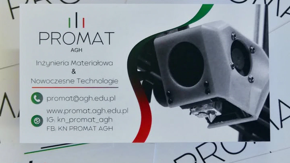 📣Wizytówki KN Promat AGH📣 Z radością informujemy, że Nasz Koło Naukowe Promat AGH zyskało nowe narzędzie do budowania …